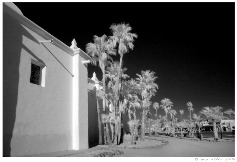 Infrared21 Church & Palms in Ajo, Arizona