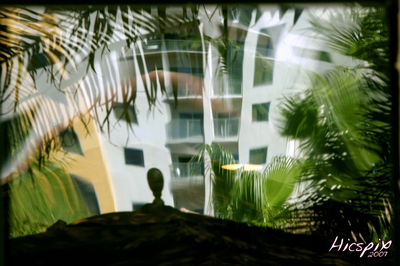 SuperShootsVegas109 Tuscany Suites window reflection, Las Vegas, NV    © Dave Hickey