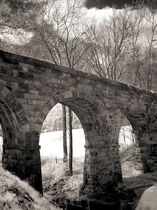 004 Adandoned Railroad Bridge, near Mint Springs, VA -- In infrared -- I'd passed this about 20 times over the years making the southbound trip on I-81 to Tennessee, so decided to shoot it finally.