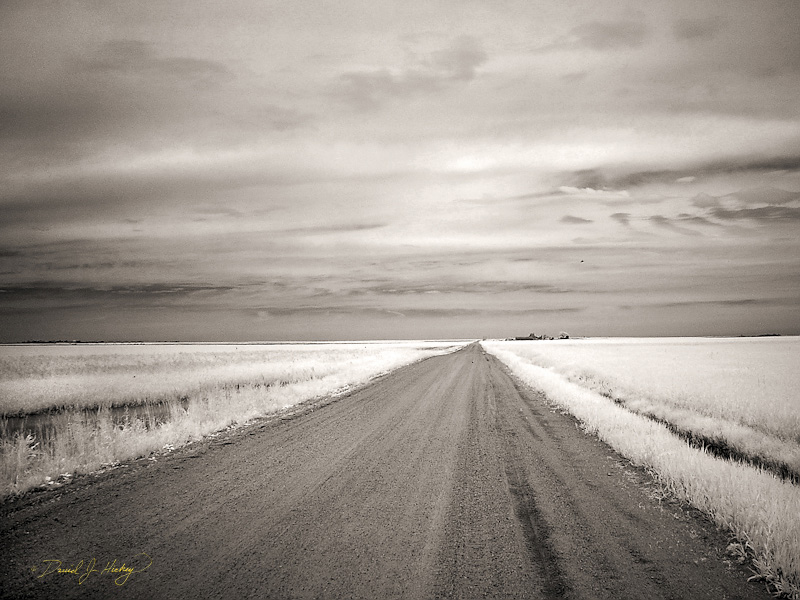 080 Kansas Back Road in Infrared, near Greensburg, KS -- Yes, that one that the tornado tore apart!  I drove through it a day or so after the impact ... but no images (Police and National Guard none to happy with photo folks, understandably).