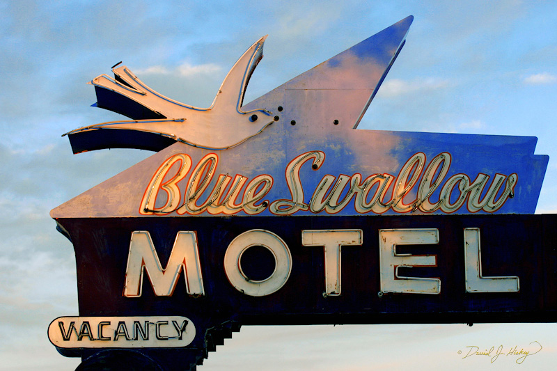 094 Motel Sign, Tucumcari, NM -- Yeah, I SHOULD have shot the neon during the night, but that would have pulled me away from the watching the car.