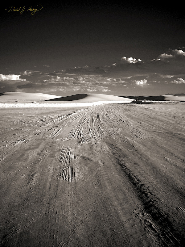 131 Tire tracks and Dunes in Infrared, White Sands, NM