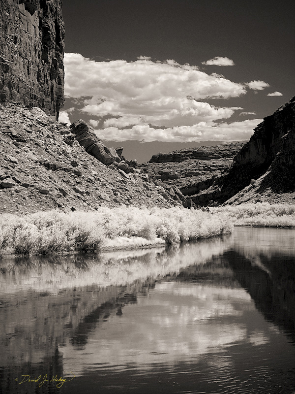 201 Rocks and Water in Infrared, along the Dinosaur Diamond Prehistoric Highway, Moab, UT