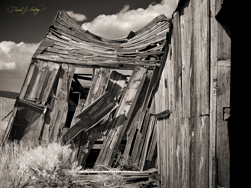 453 Shack and Building at Bodie Ghost Town in Infrared, Bodie, CA
