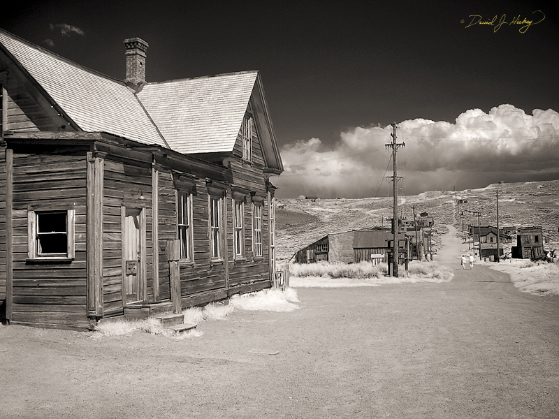 457 Green Street at Bodie Ghost Town in Infrared, Bodie, CA