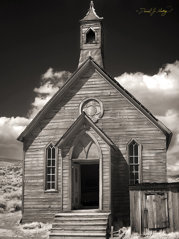 459 Methodist Church at Bodie Ghost Town in Infrared, Bodie, CA
