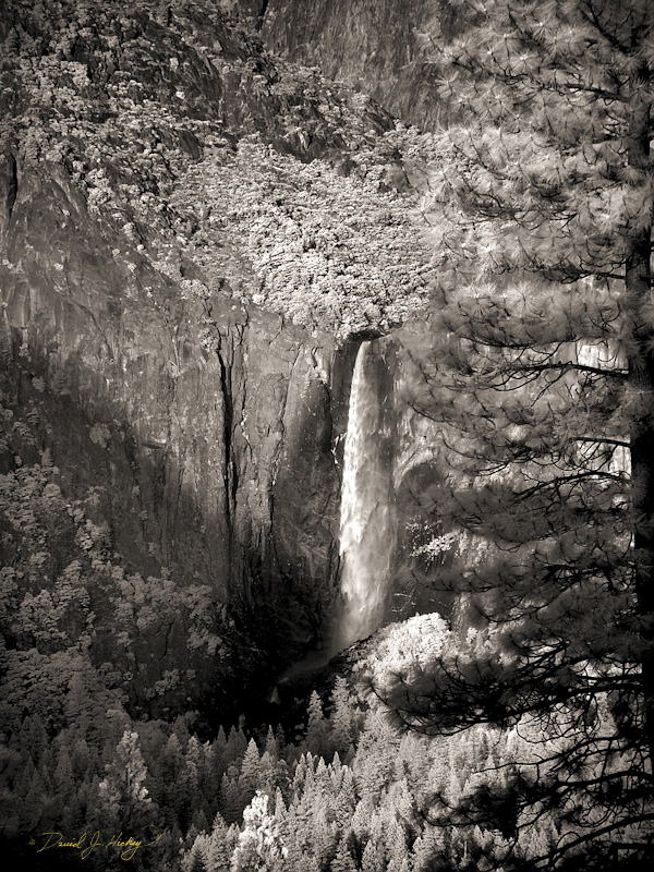 496 Bridal Veil Fall (originally called Pohono) II in Infrared, Yosemite, CA