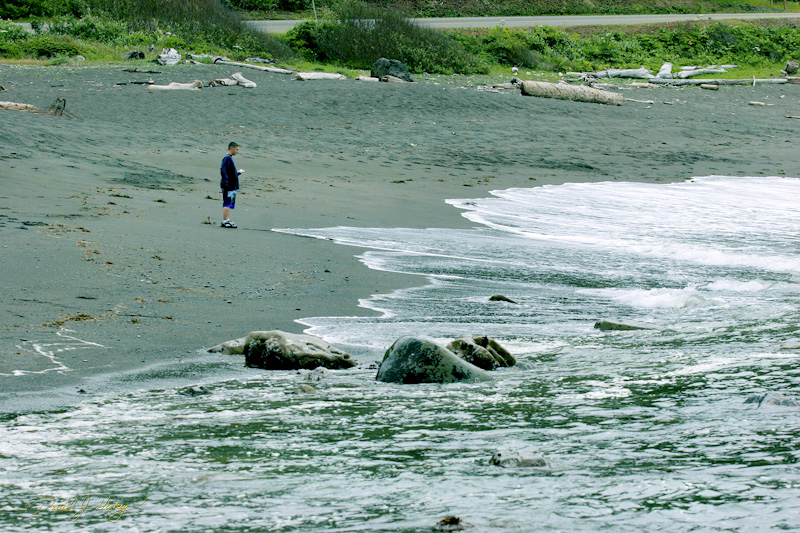 573 A Boy and the Sea, Humboldt Lagoons State Park, CA