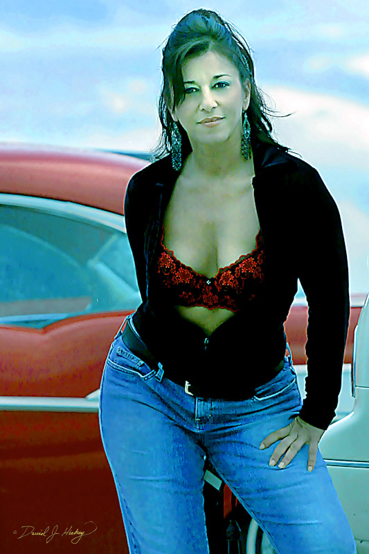 802 Mindy Strikes a Pose, Pike County, IL -- Just a fast, messing around shot we did as I was packing up the camera after shooting the rainbow.