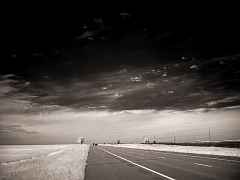 084 Kansas Back Road IV in Infrared, near Greensburg, KS -- Well okay, it's US Highway 54, but still pretty back roads for this boy.