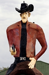 088 Tex, near Stratford, TX --  Oddly enough, I saw Tex's twin on the last day of the trip driving in New Jersey of all places!  At least I HOPE it was his twin and not this fellow tracking me down!