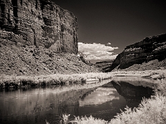 204 Rocks and Water II in Infrared, along the Dinosaur Diamond Prehistoric Highway, Moab, UT