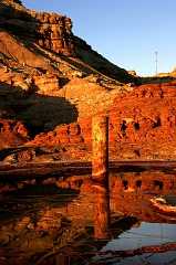 230 Setting Sun on Platform at Crystal Geyser III, Green River, UT -- The shots continue until after nightfall, but you get the picture.  Parched I tell the 