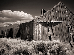 451 Building in Bodie Ghost Town in Infrared, Bodie, CA