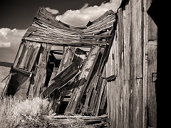 453 Shack and Building at Bodie Ghost Town in Infrared, Bodie, CA