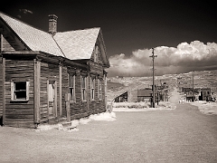 457 Green Street at Bodie Ghost Town in Infrared, Bodie, CA