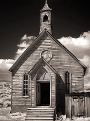 459 Methodist Church at Bodie Ghost Town in Infrared, Bodie, CA