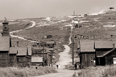 468 Bodie Ghost Town Street Scene in Infrared, Bodie, CA