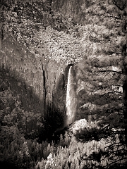 496 Bridal Veil Fall (originally called Pohono) II in Infrared, Yosemite, CA