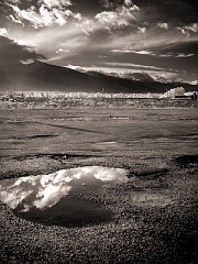 646 Parking Lot Pothole in Infrared, near Lolo, MT